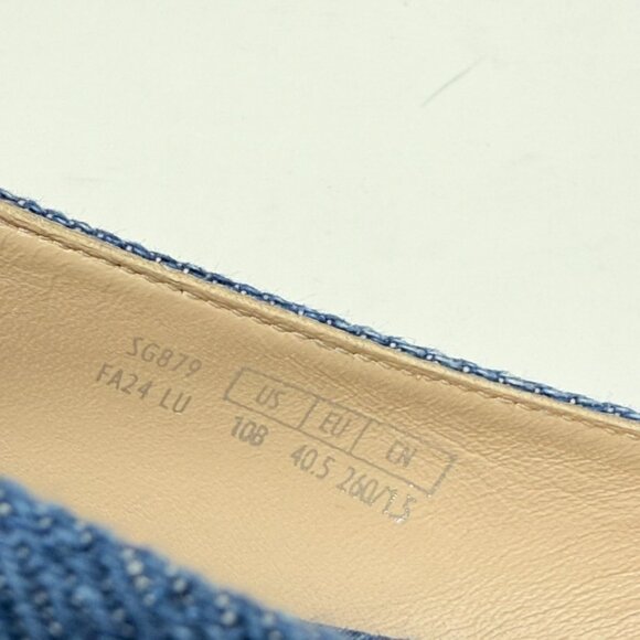 New Stuart Weitzman Emilia Mary Jane Ballerina Flats Denim Sz 10 - Picture 14 of 14